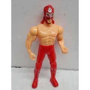 Luchador Action Figure - 5" Muscular & Masked Wrestler - Red Suit